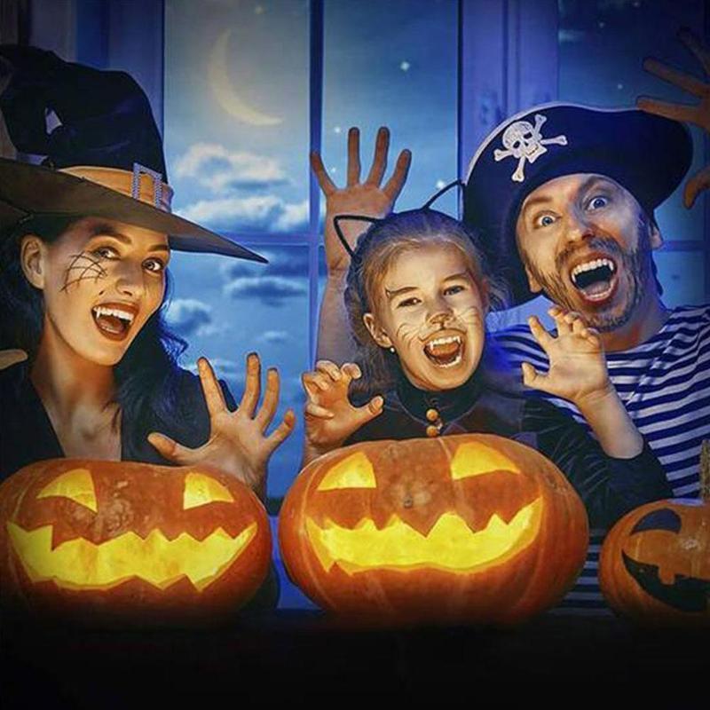 Halloween Retractable Teeth Hiphop Gold Braces Prop Braces Cosplay Costume Ghost Tooth Masquerade Y3R7