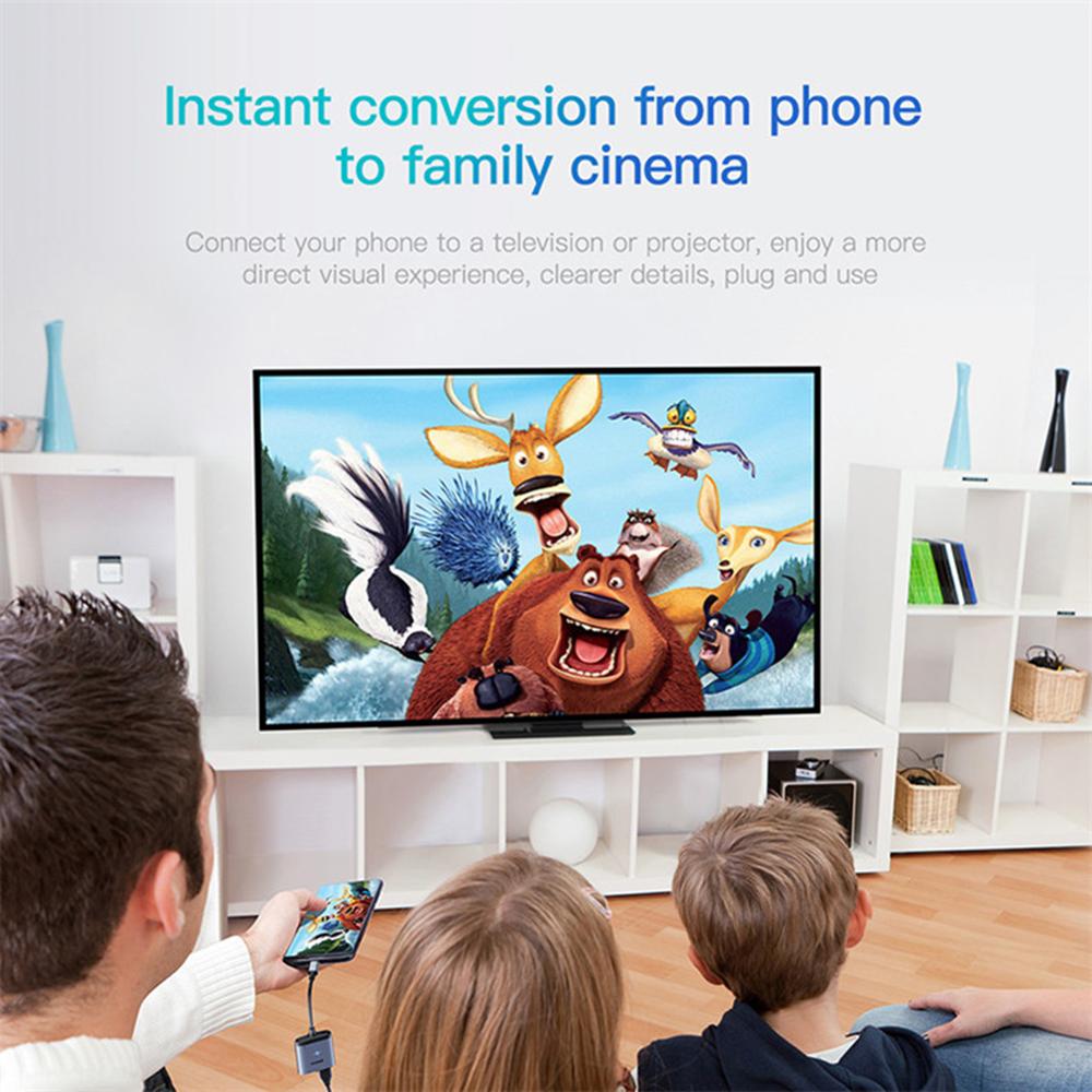 Baseus 4K USB C vers HDMI adaptateur type-c vers double affichage HDMI PD adaptateur de Charge rapide HUB Station d'accueil câble de Concerter