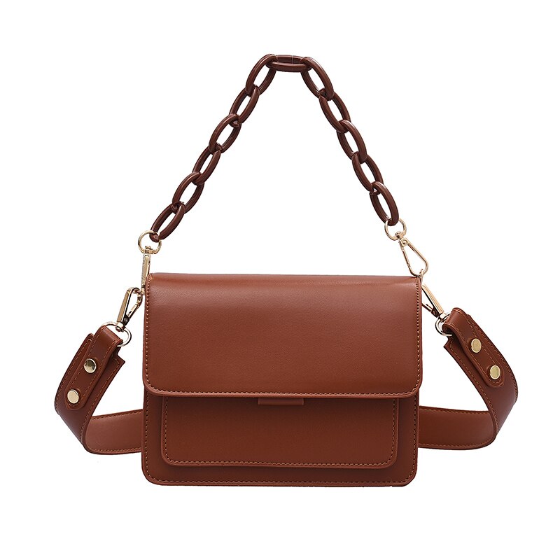 Atli Ketting Mini Pu Lederen Flap Tassen Voor Vrouwen Zomer Dame Schouder Handtas Vrouwelijke Mode Cross body Bag: Light Brown