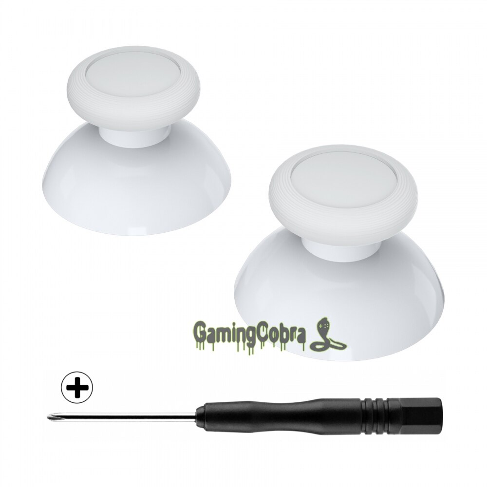 Wit Vervangende 3D Joystick Duimknoppen, Analoge Thumb Sticks Met Phillips Schroevendraaier Voor Ns Schakelaar Pro Controller