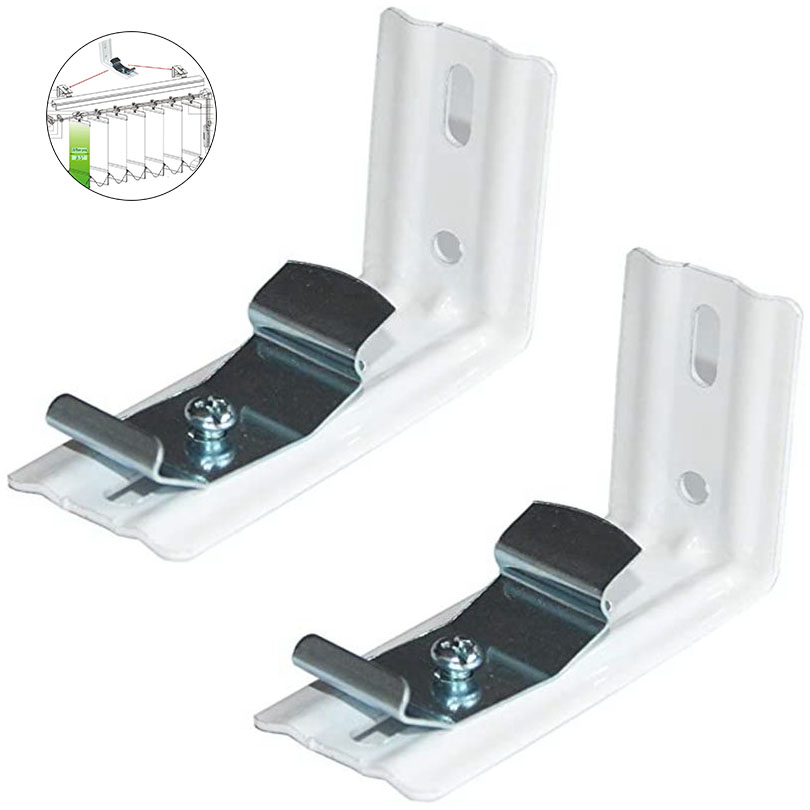 Installation Code 2 stücke 3 Zoll Metall Rollladen Ziehen Schnur Vorhang Kette L Förmigen Halterung für Vertikale Jalousien Fenster hardware