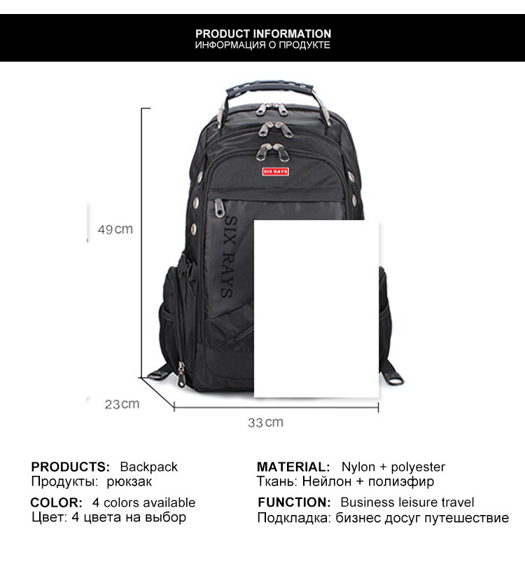 Sixrays crianças sacos de escola de carregamento usb moda negócios casual turista anti-roubo à prova dwaterproof água 15.6 Polegada portátil mochila