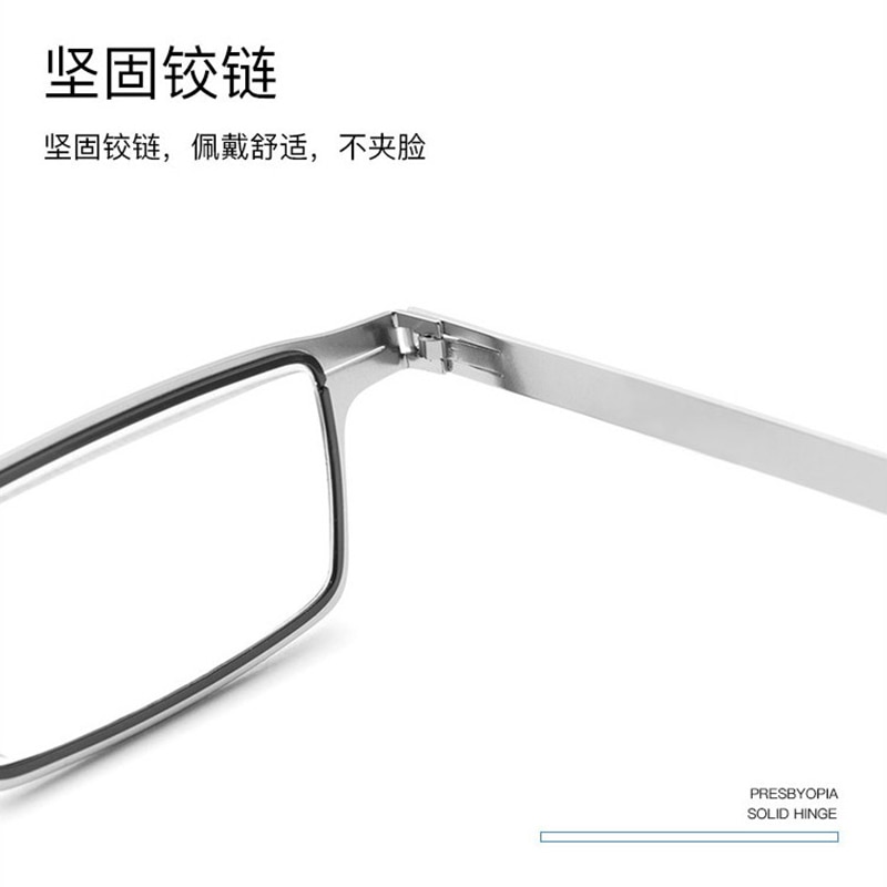 Bærbare sammenklappelige læsebriller ultra tynde metalblå proof læsebriller til både mænd og kvinder