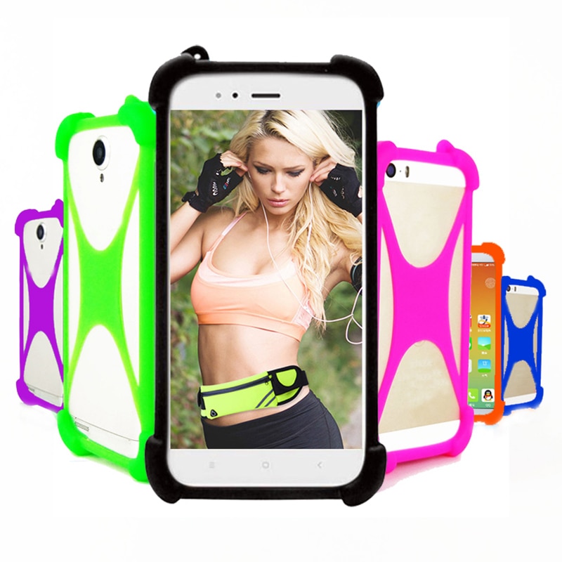 Universal Phone Case For iPhone Xs Max XR X Elastic Silicone Bumper Cover For Samsung Huawei Xiaomi Phone Size 4'' to 6.5'' Case