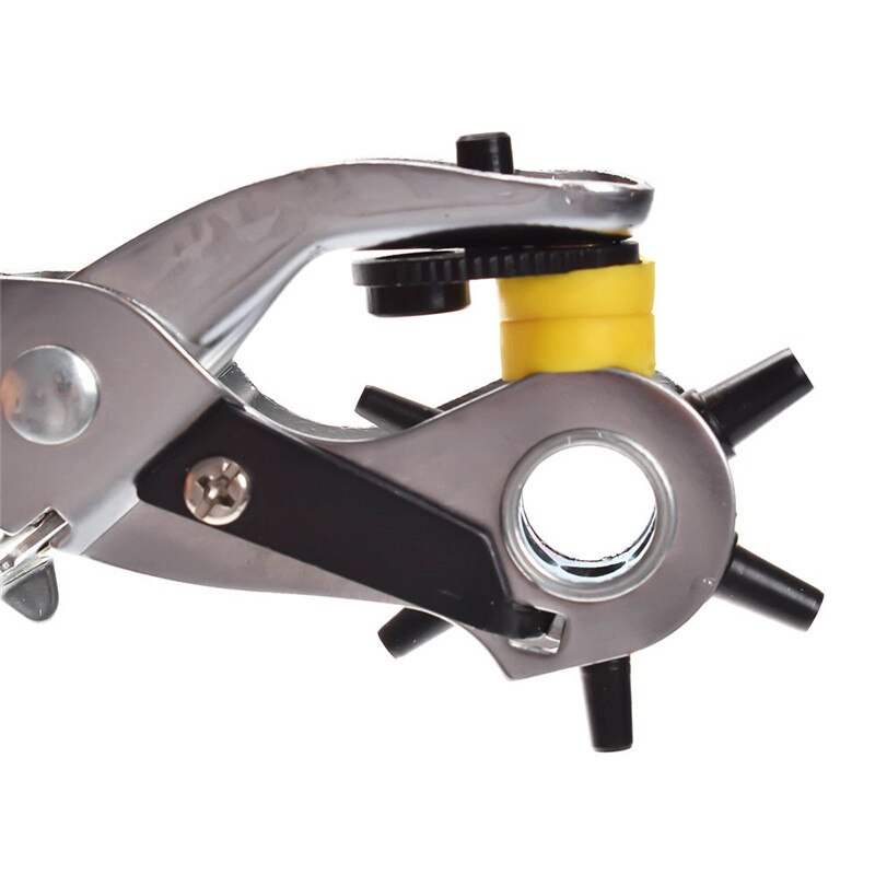 1Pcs Durable Heavy Duty Revolving Leather Belt Holes Punch Hand Pliers Tool Eyelets