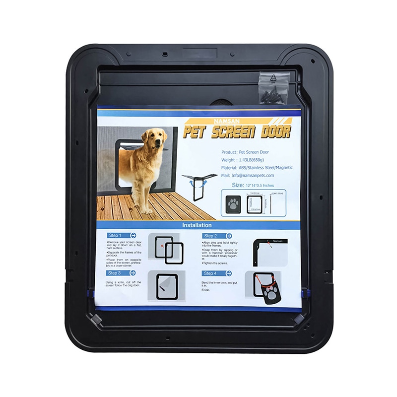 Kæledyrsdør pengeskab aflåselig magnetisk skærm udendørs hunde katte vindueslåge hus ind frit smuk have nem installation