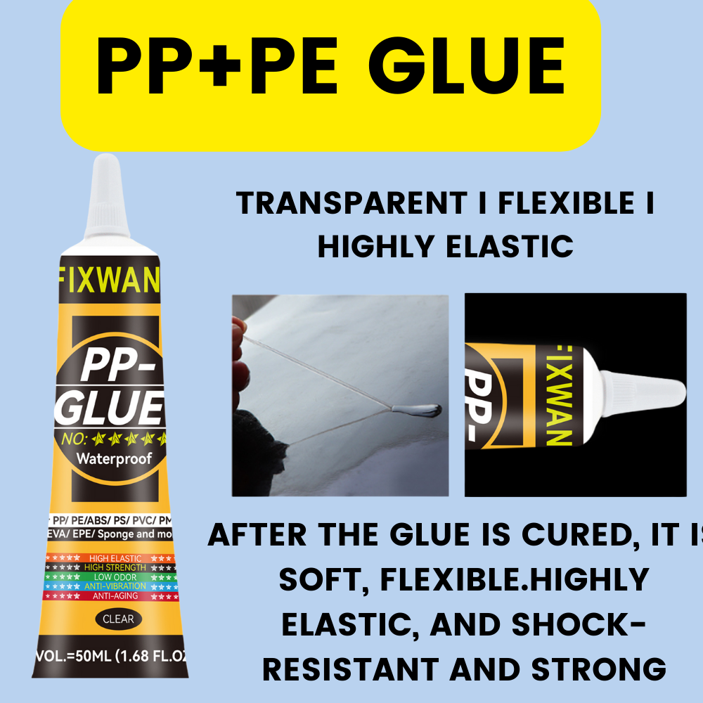 50 ml fixwant polypropylene-pp adhesive pe eva pom pu plastic leather waterproof soft adhesive strong pvc adhesive