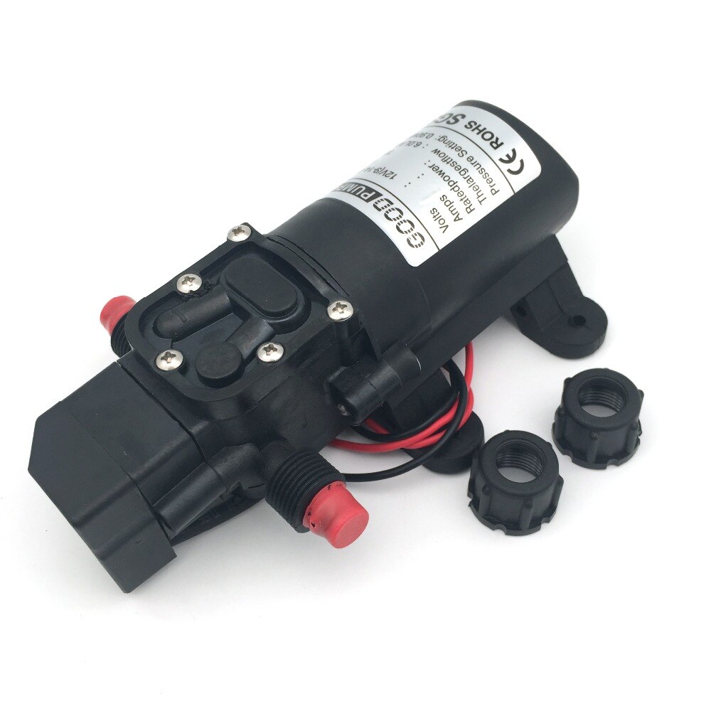 DC12V 70W Electric Diaphragm Water Pump 6L/Min 130PSI High Pressure Self Priming Pump for Water Diaphragm Pump