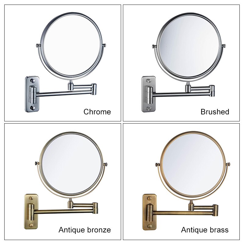 ELLEN 8" Makeup Mirror Bath Mirror Antique Bronze Wall Mounted Magnifier Bathroom Mirrors Bathroom Hardware-80292