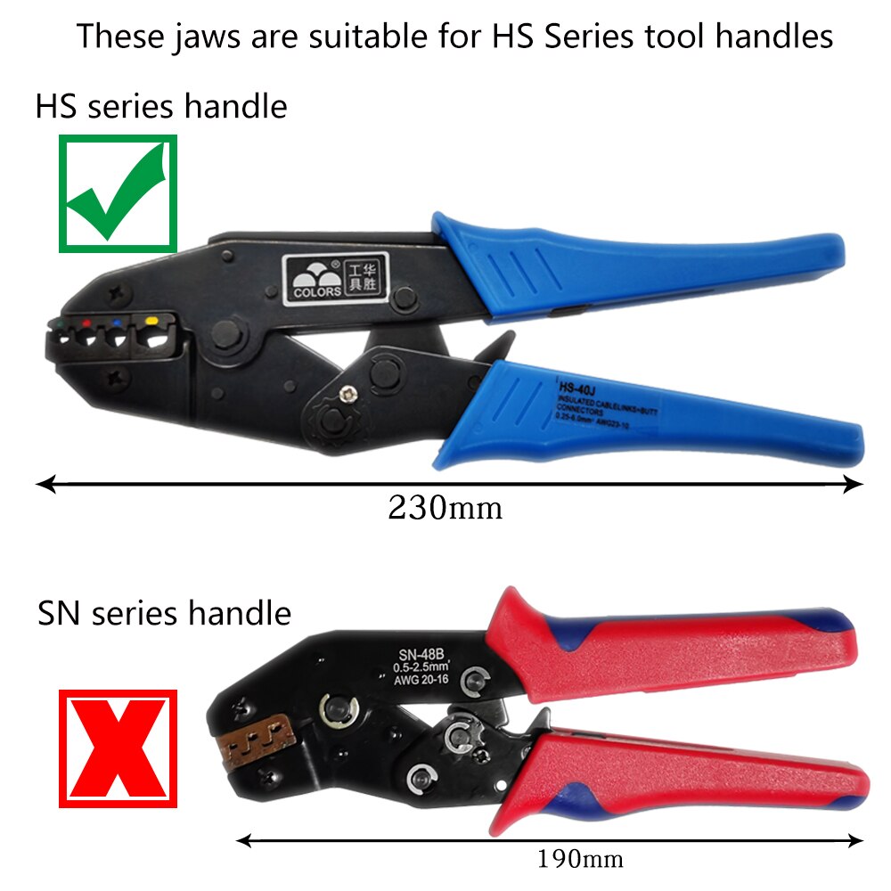 Crimping pliers jaws HS-03BC / 30J / 40J / 10A / 10WF / 35WF / 103 / 256N / 06WF2C / 05H for Crimping Terminals