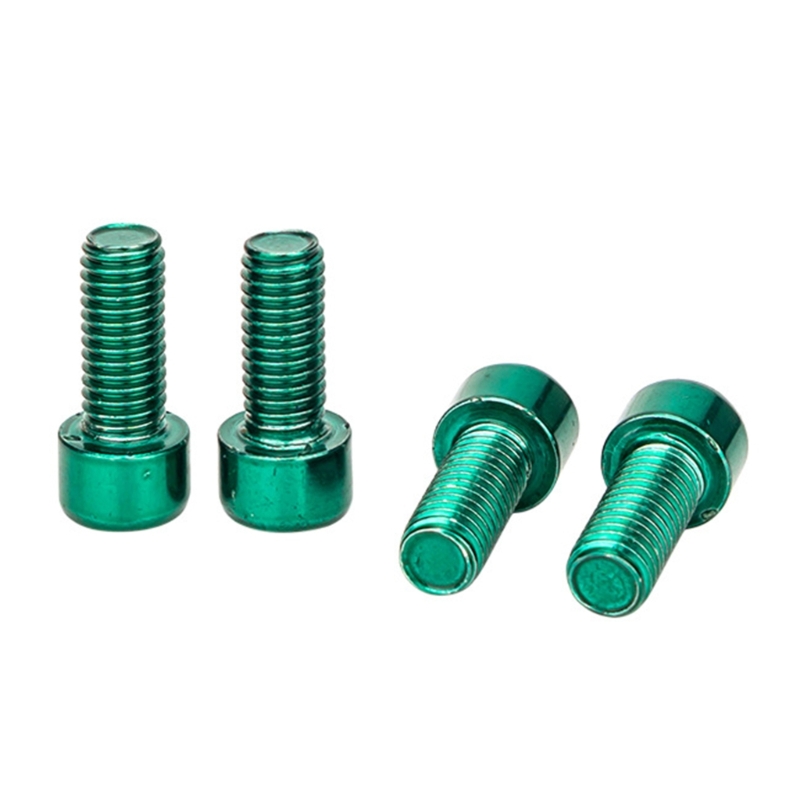4x Pyörän Juomapullotelineen Ruuvit 5x12mm Ruostumaton Teräs Maastopyörään: Vihreä