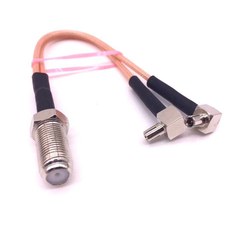 JX antena Cable de cola de cerdo F a dos doble TS9 Y tipo 2 X TS9/CRC9/conector SMA F cable de engarzado de ángulo recto hembra a TS9 15cm para módem 3G/4G