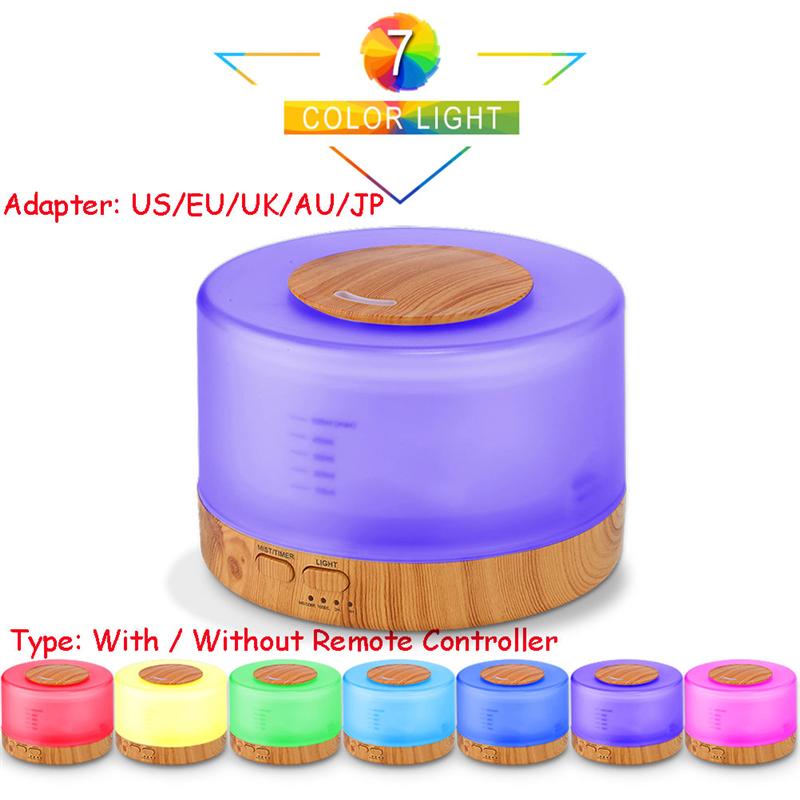 500ml Ultrasonic Aromatherapy Diffuser Color Changing System Essential Oil Diffuser And Humidifier With Remote Controller