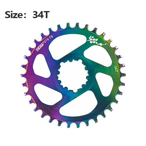 BXT 32T 34T 36T 38T vtt vélo de route manivelle en alliage d'aluminium roue à chaîne simple plaque plateau pour gx xx1 X1 x9 GXP: YELLOW