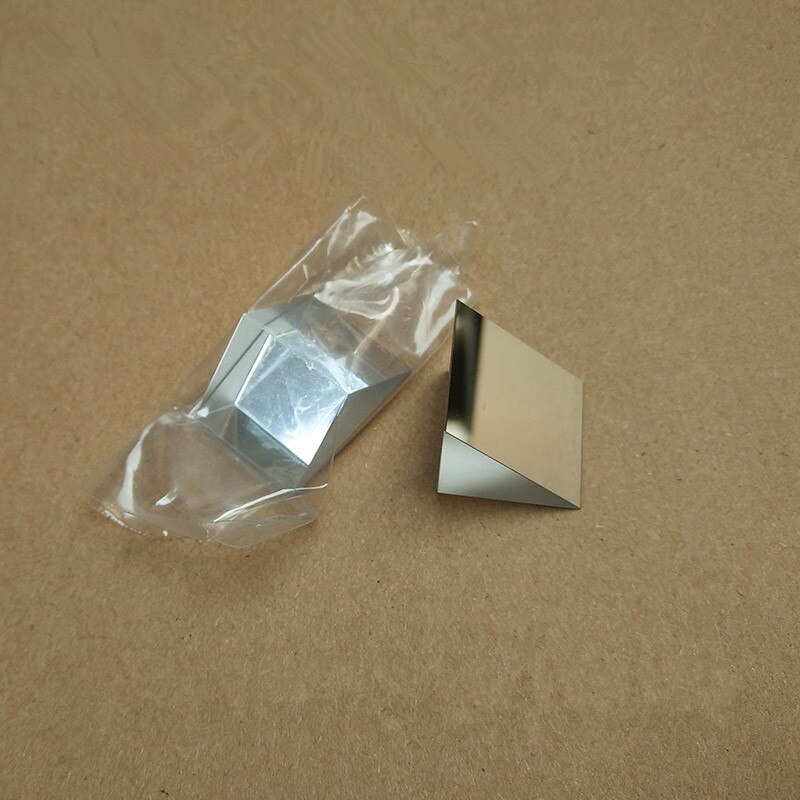 25x25x25mm Right Angle K9 Triangular slope External Reflecting Prism Lens coating with silver-plated