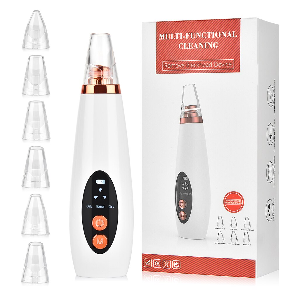 Facial Blackhead Remover Electric Pore Cleaner Face Deep Nose Cleaner T Zone Pore Acne Pimple Removal Vacuum Suction