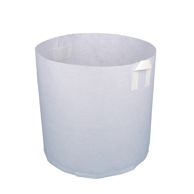 Non Woven White Root Container Round Fabric Pots 5 Size Grow Bag Plant Pouch Aeration Pot Containers
