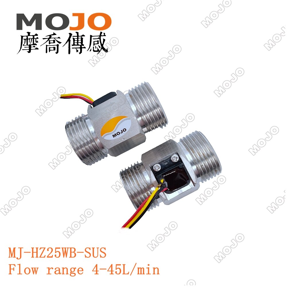 Hall flow sensor MJ-HZ25WB-SUS G1" 4-45L/min Water Flow Hall Sensor Switch Flow Meter For Industrial turbine flowmeter