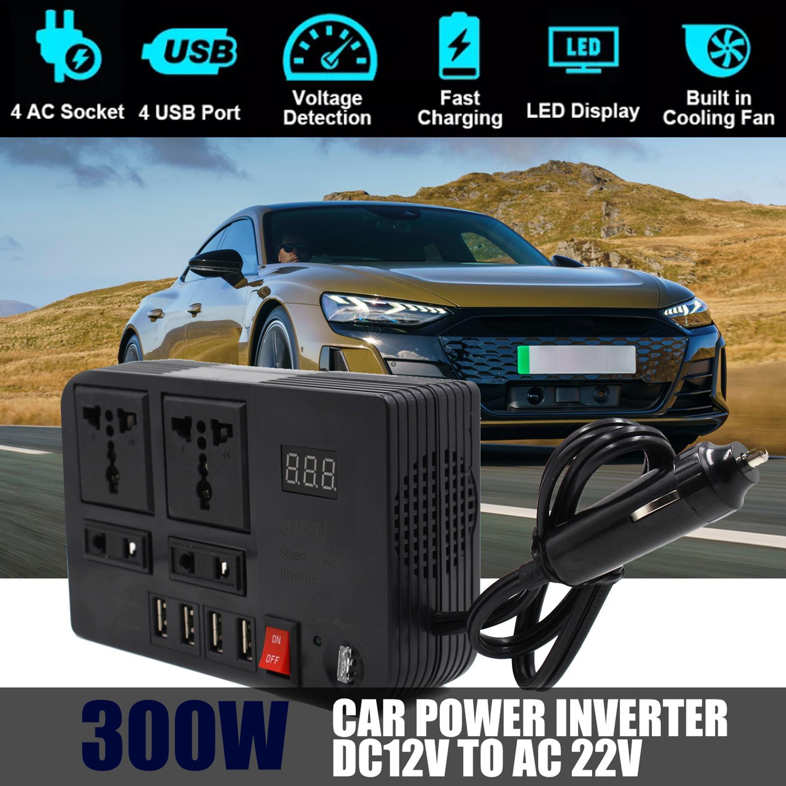 Universele 300W Auto Power Inverter Dc 12V Naar Ac 220V 300W Omvormer Dc 12V naar Ac 220V Zuivere Sinus Omvormer Voor Rv Auto