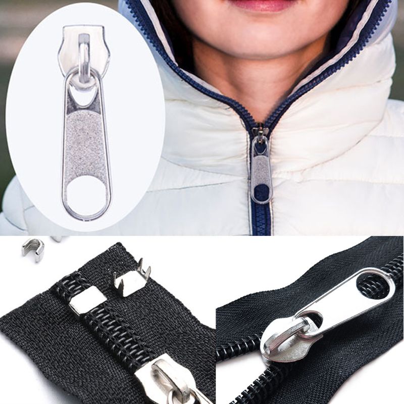 85pcs/set Universal Zipper Repair Kit Sewing Jacket Slider Install Plier Metal Lock Pull Rescue Zipper Slider