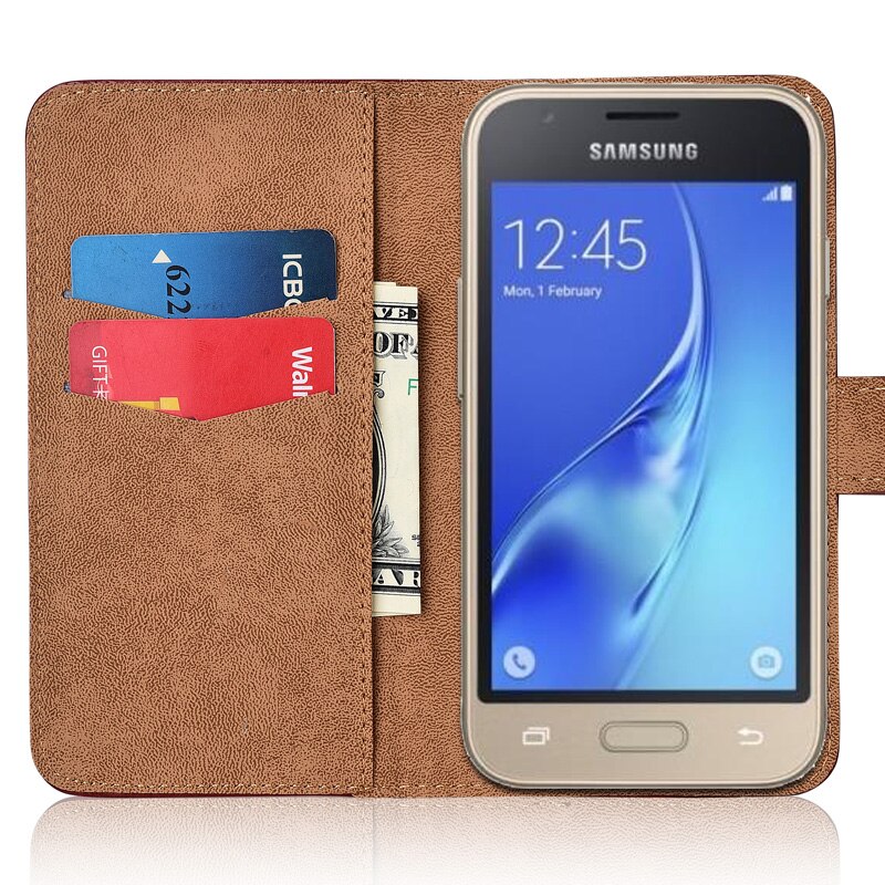 Hoesje voor op samsung  j1 mini portemonnee standaard flip case voor samsung  j105 schattige capa samsung galaxy  j1 mini  j105 telefoonhoesje