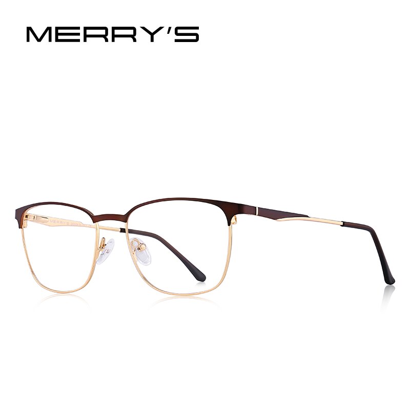 MERRYS Women Retro Cat Eye Glasses Frame Ladies Eyeglasses Prescription Optical Eyewear S2165: C05 Brown