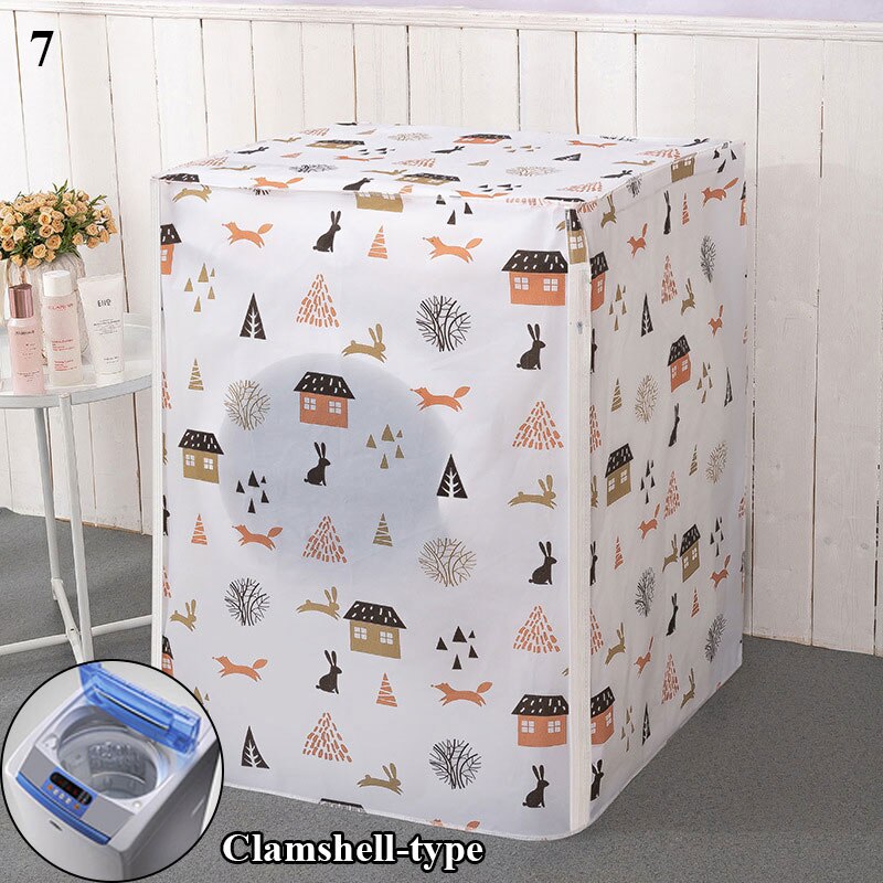 Housse de Protection pour Machine à laver, imprimé géométrique, Protection contre la poussière, étui étanche pour Machine à laver/chargement frontal: 7
