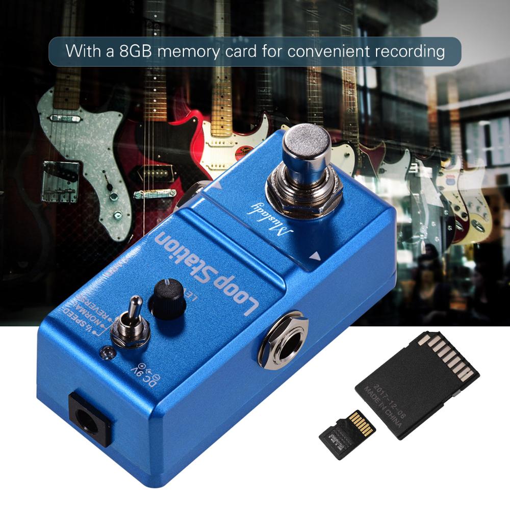 Muslady loop station mini gitaar looper effectpedaal 10 minuten opnametijd 3 werkmodi true bypass volledig metalen behuizing met
