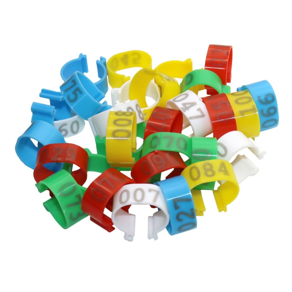 20mm Huhn Digital Clip Ring Kunststoff Identifikation Ring KEINE. 1-100 geflügel Fuß Ring Hühnerstall Fütterung liefert 100 Pcs