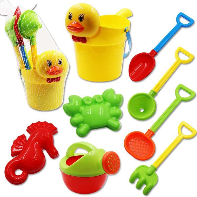 Baby Strand Speelgoed Bad Play Set Met Eenden Emmer Zand Tool Model Water Spel Zand Spelen Voor Kinderen