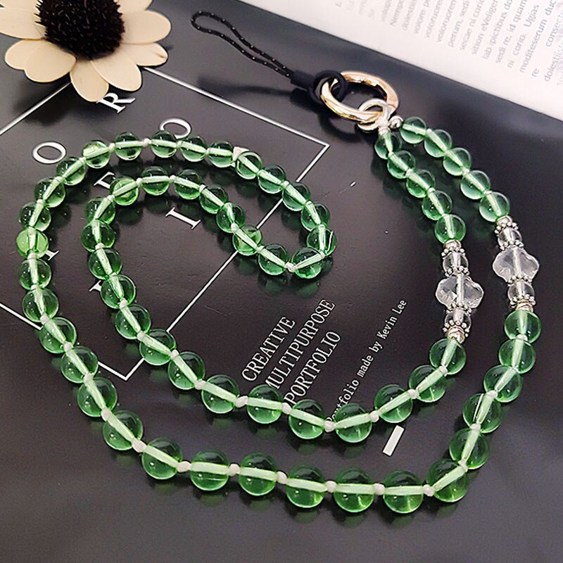 Mobiele Telefoon Lanyard, Ketting, Crystal Bead Hanger, Dual-Gebruik Afneembare Hanger Riem, hand-Geweven Anti-Verloren Touw Hanger: 10