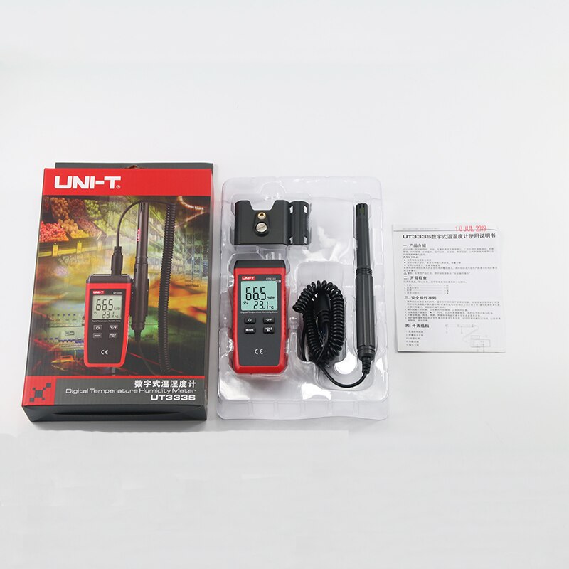 UNI-T UNIT UT333S Digital Temperature Humidity Meter Home Industrial Handheld Precise temperature and humidity sensor LCD screen
