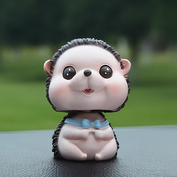Décoration d&#39;intérieur de voiture, jouet de tableau de bord de voiture, poupée mignonne de personnage hérisson qui bouge la tête: Hedgehog boy