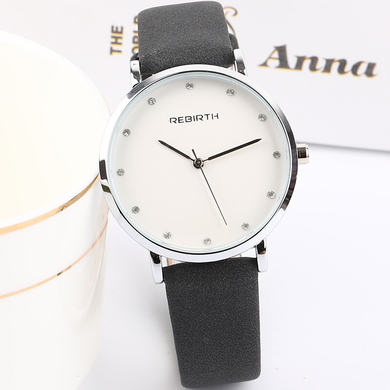 Prachtige Vrouwen Lederen Casual Horloge Luxe Analoge Quartz Horloge Armband Horloge