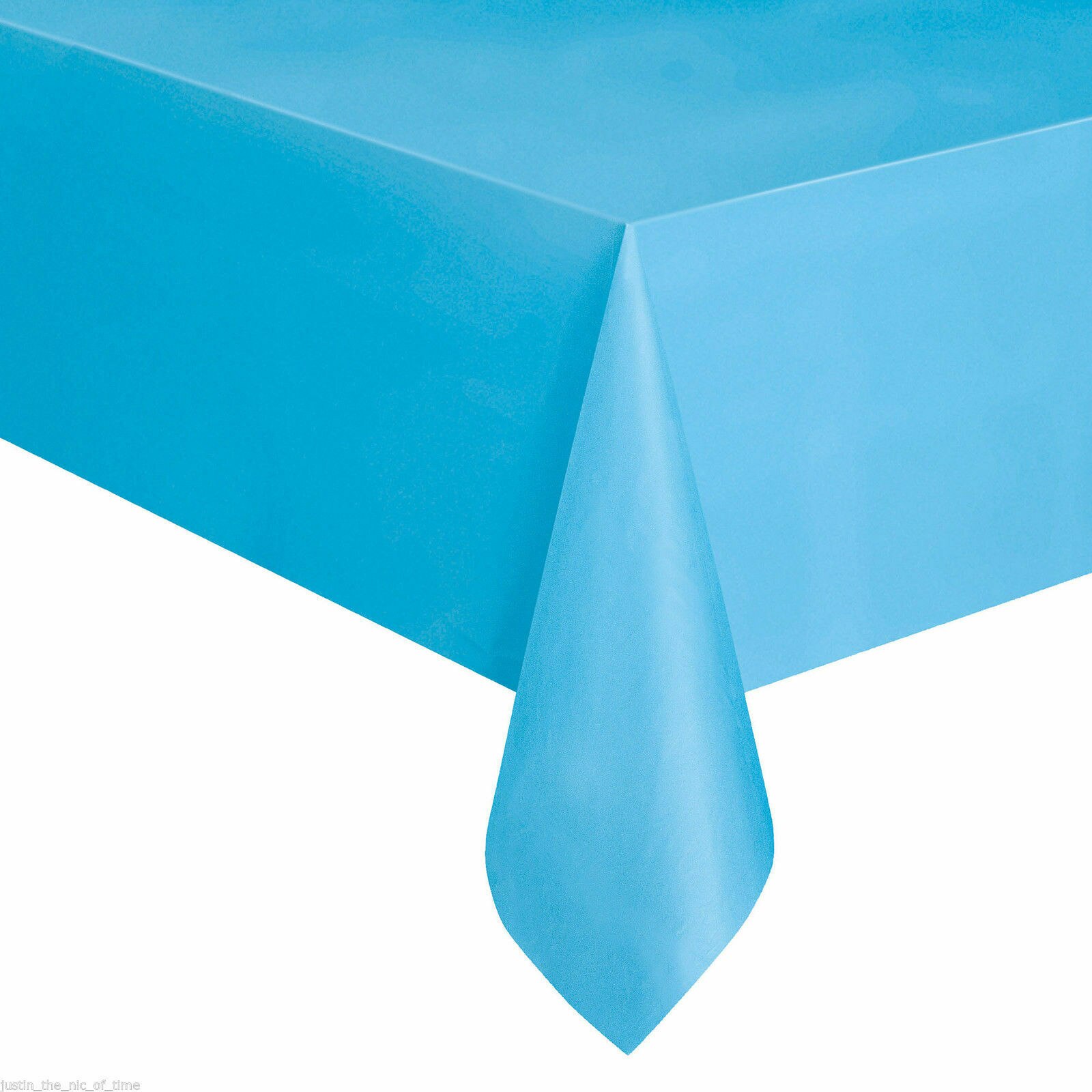 11 Color Solid Color Home Outdoor Wedding Hotel Party Banquet Tablecloth 137x183cm Rectangle Party Theme Plastic Table Cover: Sky Blue