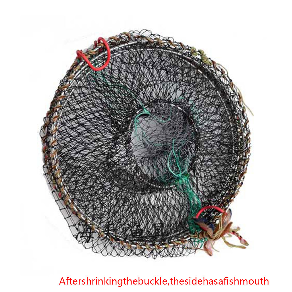Foldable Mesh Crab Crayfish Lobster Shrimp Prawn Hand Trap Fishing Net Fishing Network Fish Trap Cage