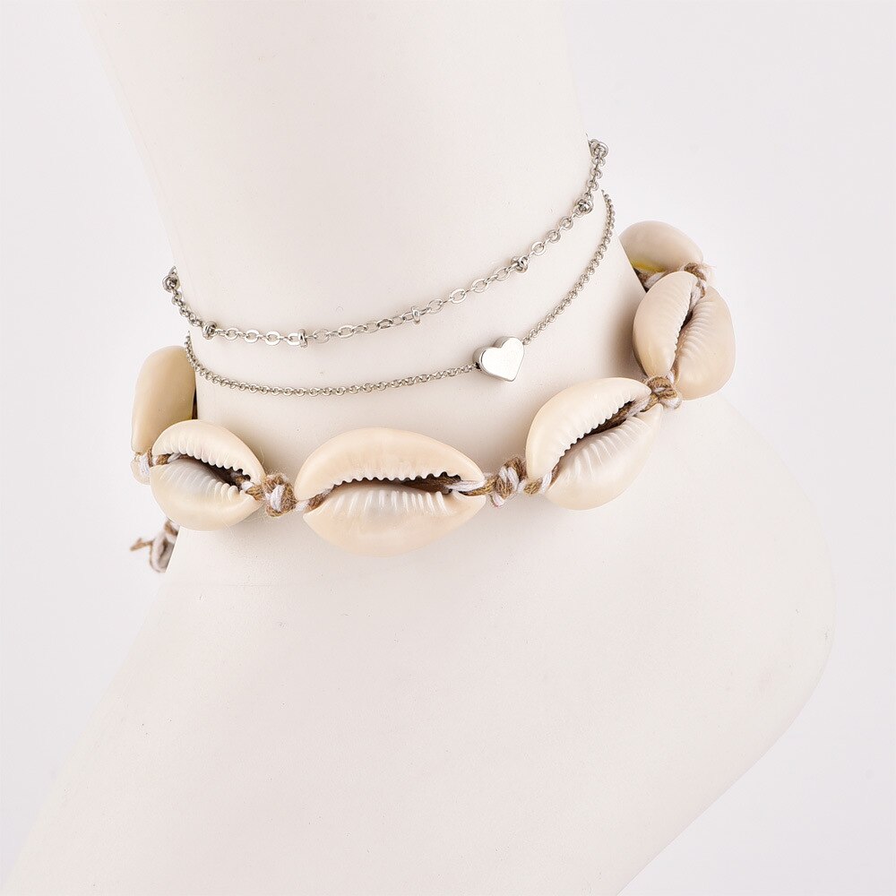 Jahrgang Hülse Perlen Seestern Schildkröte Fußkettchen Für Frauen Handgemachte Perlen Knöchel Armbinde Fuß Schmuck Armbinde cheville femme: s154
