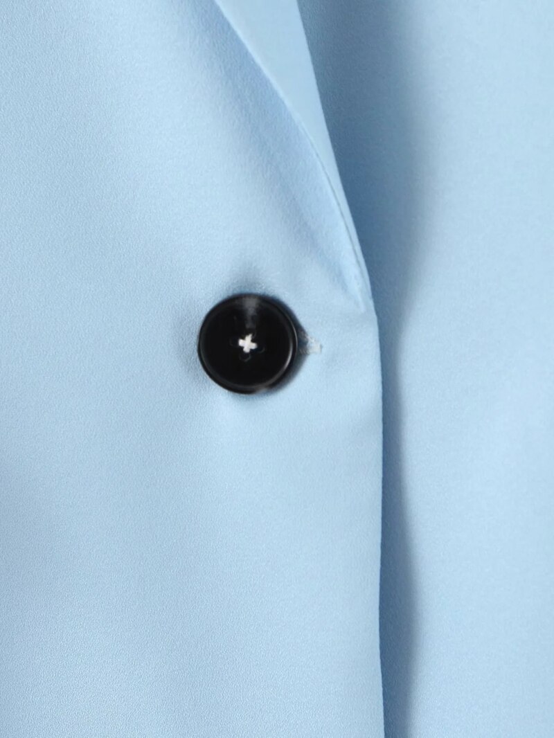 Elegante feminino solto azul blazers 2020 moda senhoras entalhado gola jaqueta ternos casuais feminino manga longa jaquetas meninas chique