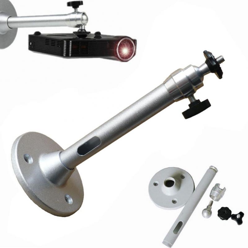 1pc 360 Degree Adjustable Projector Ceiling Mount Stand 22CM Aluminium Alloy Wall Projector Hanger Bracket Metal Swivel Mount