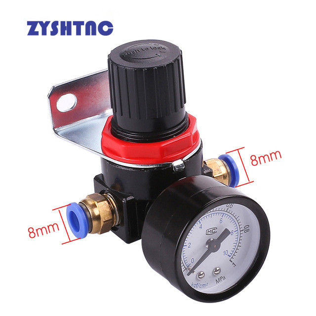 AR2000 G1/4'' AR2000-02 Pneumatische Mini Luftdruck Linderung Kontrolle Kompressor Regler Behandlung Einheiten Ventil Messgerät passend zu: Blau