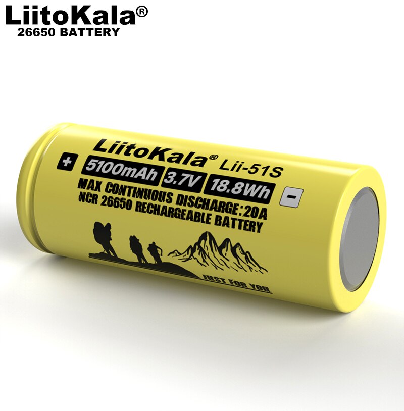 Lii-51S 26650 batterie power 20a wiederaufladbare lithium-batterie 3,7 v 5100ma taschenlampe ausrüstung batterien Power bank