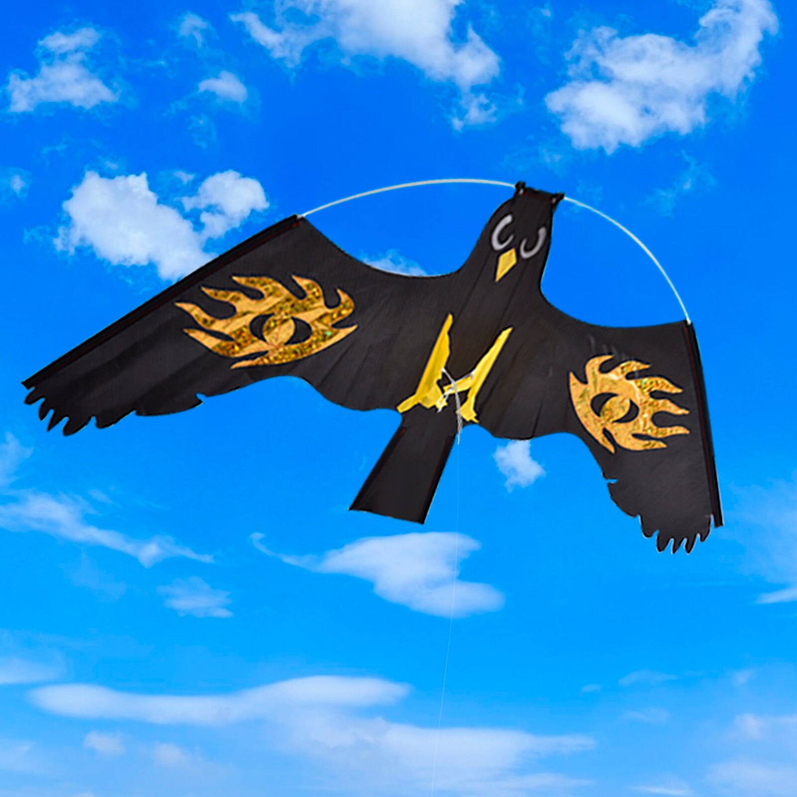 Repelente de aves, cometa de espantapájaros, cometa voladora de emulación, cometa de pájaro para granja de jardín
