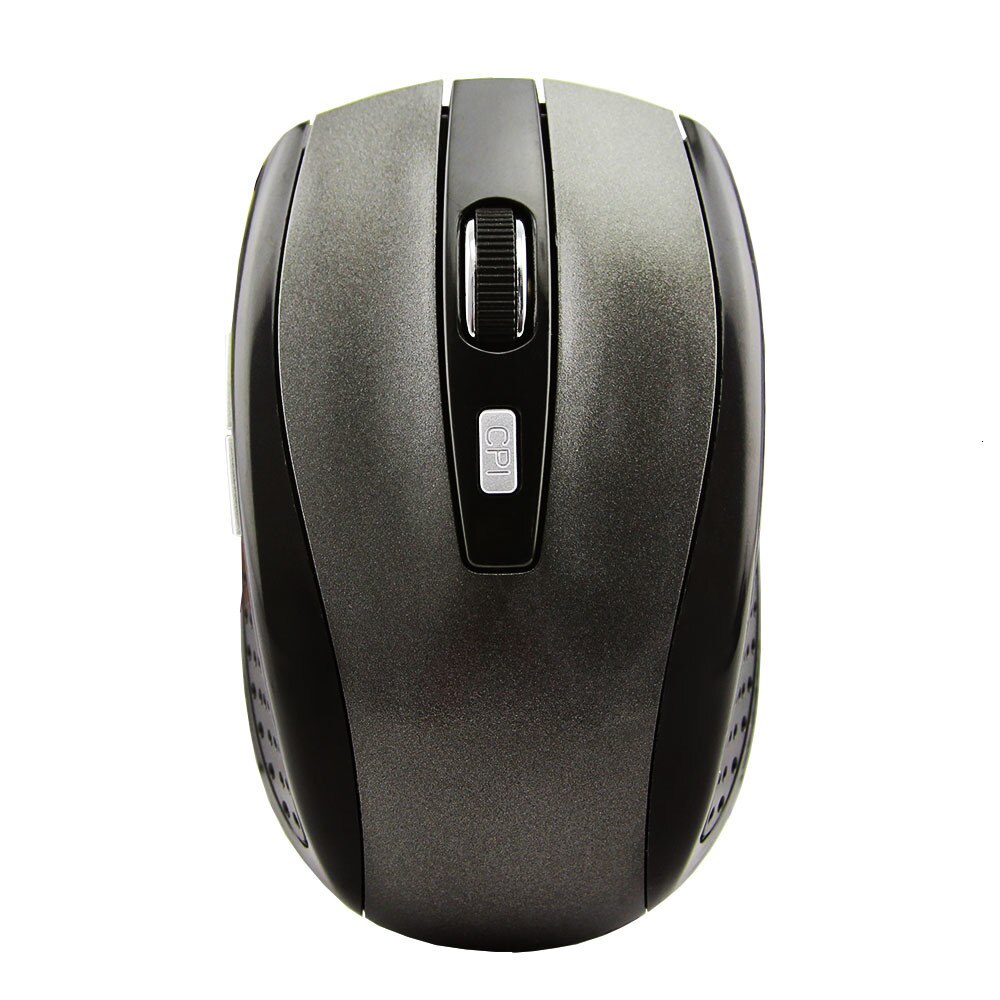 5 przycisk mysz na komputer bezprzewodowy 2.4G ergonomiczny przenośny 1600 DPI regulowany mysz optyczne optyczne USB mysz do laptopa PC: GRAY