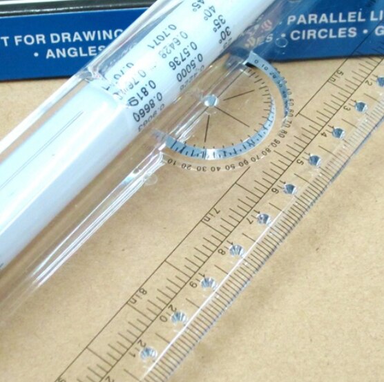 1 Pcs Roll Ruler Parallel Ruler 30cm Universal Foot Angle Rule Balancing Scale Drawing Multi-purpose Rolling Ruler