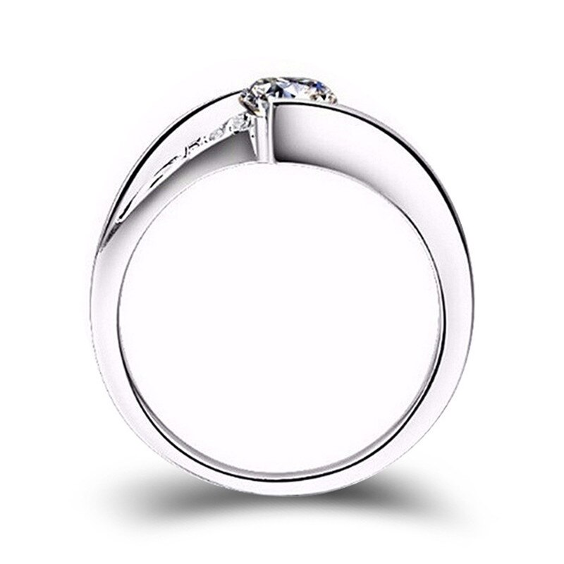 Leuke Vrouwelijke Kleine Zirkonia Steen Ring Zilve... – Grandado