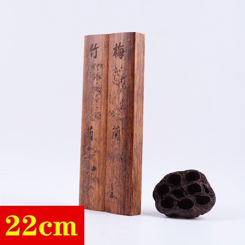 Chinese Houten Sculptuur Paperweights 2Pcs Brush Pen Schilderen Paperweights Multi-Size Pisa Papeles Palissander Papier Drukken Prop