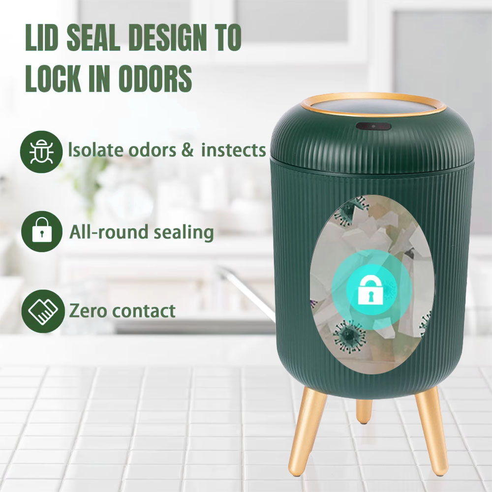 2025 nova lata de lixo inteligente de 10l, sem necessidade de mãos sujas, detecção automática, banheiro coberto aberto, lata de lixo, saco fechado enlatado.