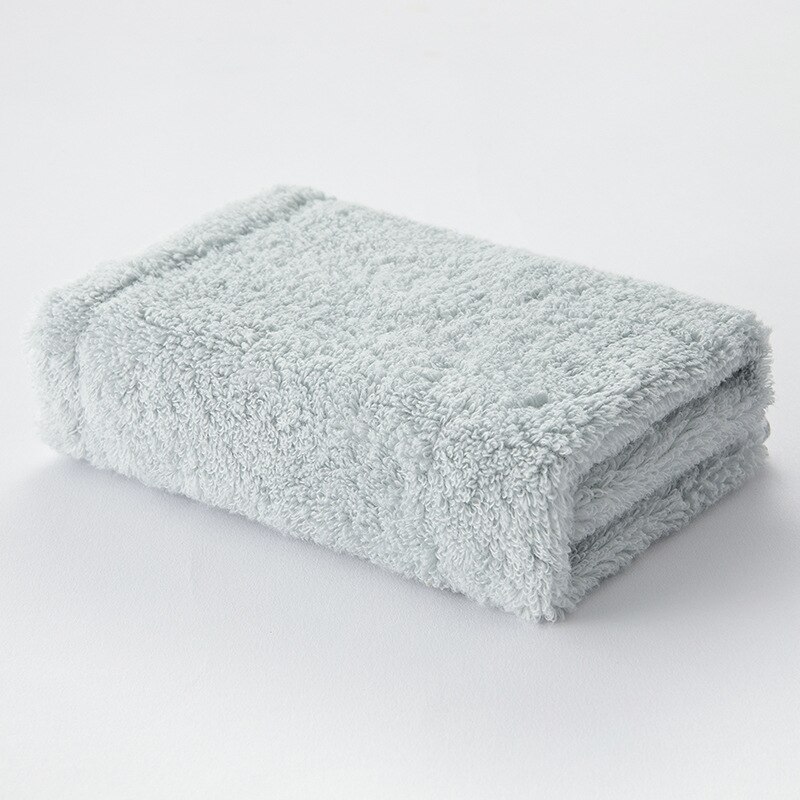 Ansigtshåndklæde i ren bomuld ensfarvet vaskeklud til mænd og kvinder, blød og absorberende 34*34cm: Blå