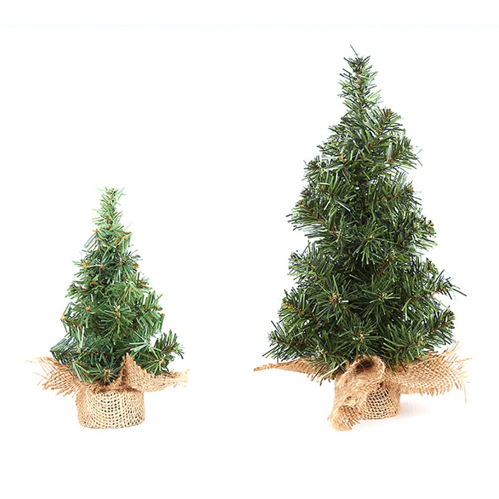 Christmas Tree 20Cm Green Tree 30Cm Mini Christmas Tree Burlap Tree Christmas Day Shopping Mall Window Desktop Decoration