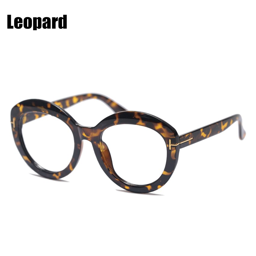 SOOLALA plastikowe okrągłe przezroczyste okulary optyczne rama kobiety kobieta 2021 przezroczyste klosze spektakl krótkowzroczność okulary korekcyjne: lampart